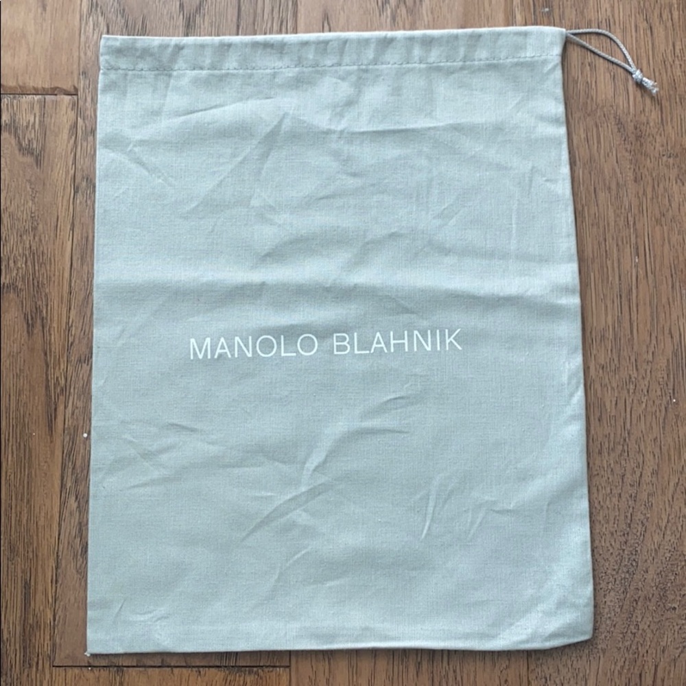 MANOLO BLAHNIK Designer Dust Bag Grey Authentic
